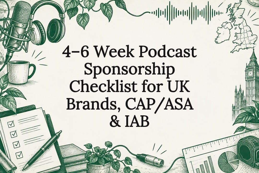 4–6 Week Podcast Sponsorship Checklist for UK Brands, CAP/ASA & IAB