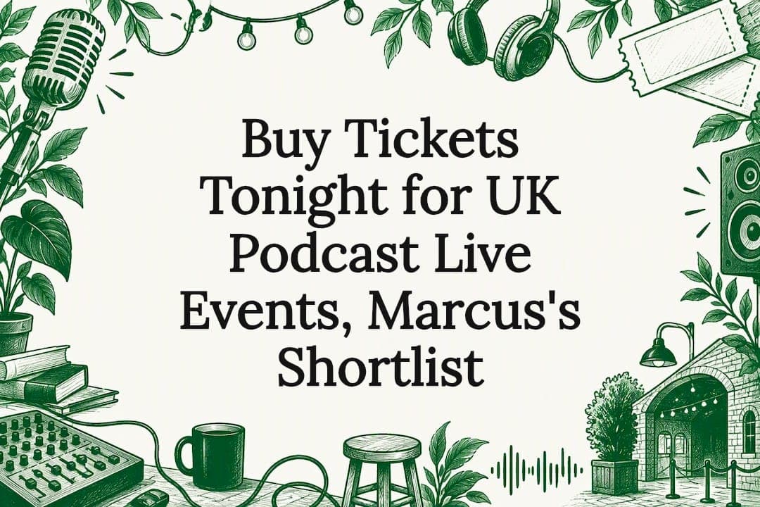 Buy Tickets Tonight for UK Podcast Live Events, Marcus's Shortlist